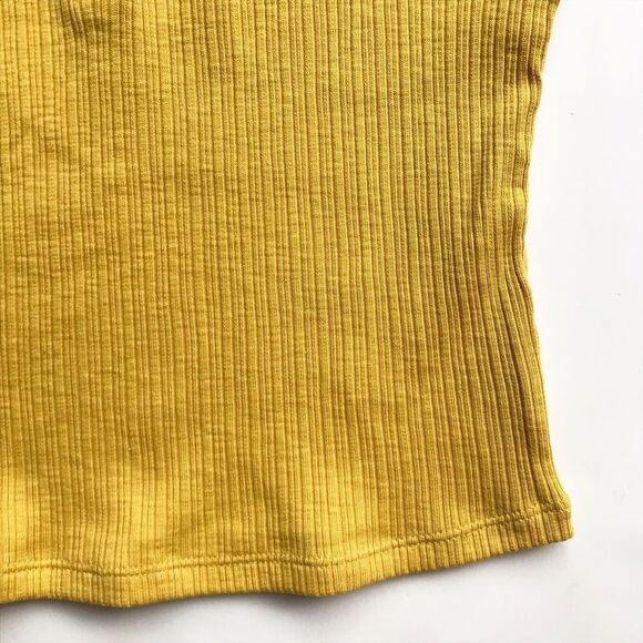 Old Navy NWT mustard ribbed tank top M(8Y) - Picture 3 of 5